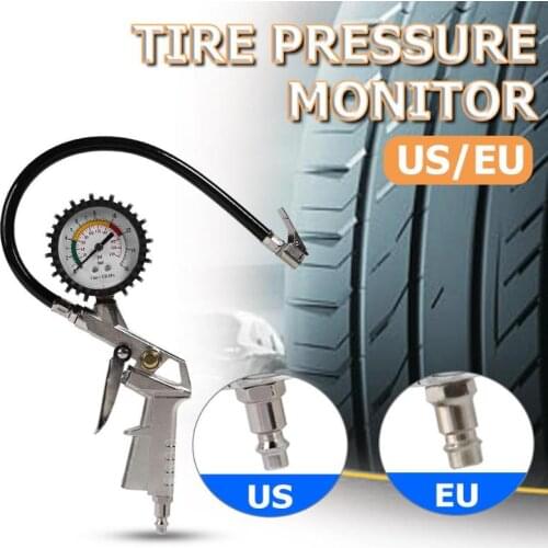 0-220psi 0-16bar Car Tire Pressure Gauge Pointer Tyre Pressure Inflator Gauge Used for Measuring Tire Inflation or Deflation