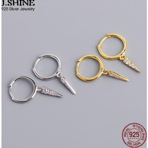JShine Minimalist Triangle Silver 925 Earrings Korean Style 100% S925 Sterling Silver Fashion Small Drop Earrings Geometry