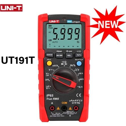 UNI-T Digital Multimeter True RMS Auto Range AC DC Voltage Current Meter Capacitance Frequency Resistance Tester UT191E UT191T