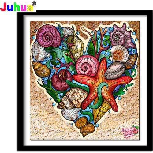 Heart shell 5d Diy diamond painting full Square Round drill diamond embroidery mosaic painting diamond stitch home decor Gift