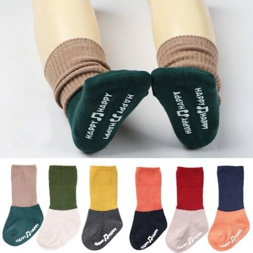 3 Pairs/Lot Infant Sock Baby Socks Newborn Glue Dispensing Non-Slip Boy and Girl Baby Socks Floor Socks Children Socks