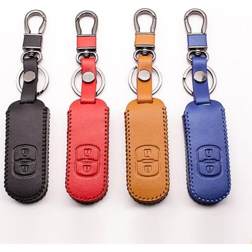 Newest Leather Car Key Cover ,car styling for Mazda 2 3 5 6 8 MAZDA MX5 MAZDA CX-3 CX-5 CX-7 CX-9 axela 3 atenza 6 Key Shell