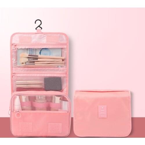 Hanging Toiletry Bag with Hook Folding Travel Make up Cosmetic Kit Organizer Storage Bag Splash Proof for Women Men VJ-Drop