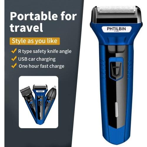 3 IN 1 Electric Shaver For Men Beard Trimmer USB Rechargeable Hair removal Professional Hair Trimmer for ear beard Nose hair