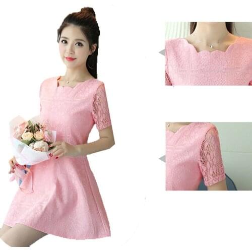 Розовые летние платья QEWSDRFG China At AliExpress