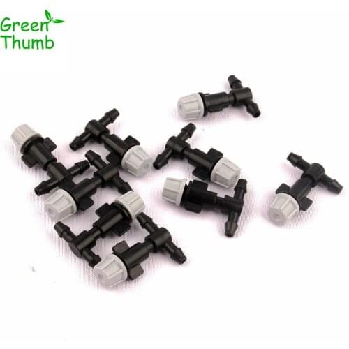 18sets Mist Nozzle Spray Head with 4/7mm Hose Tee Fogger Cooling Humidify Sprinklers for Greenhose Irrigation Atomization Kits