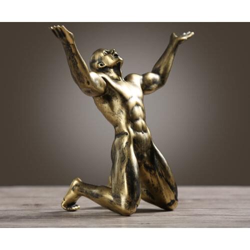 Nordic Style Sports Figures Home Decor Figurine Sculpture Originality Desk Decoration Resin Statue Wine Cabinet Ornaments