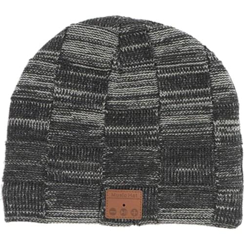 Bluetooth Knitted Beanie Winter Knitting Hat Cycling Headphones Headset Hats