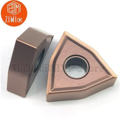 High quality 10pcs WNMG080404-MS (WNMG431) Carbide Blade High Hardness Peach Hexagonal CNC Blade for Processing Hardened Steel