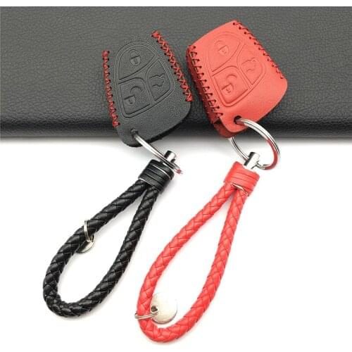100% Genuine leather car key cover case protective For Mercedes Benz C AND S ML CLK SLK CLS 3 buttons remote control Key cases