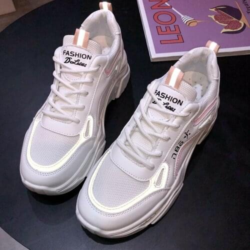 Women Casual Shoes Fashion non-slip Shoes Breathable Walking Mesh Sneakers Women Shoes Chunky Sneakers Tenis Feminino U21-16