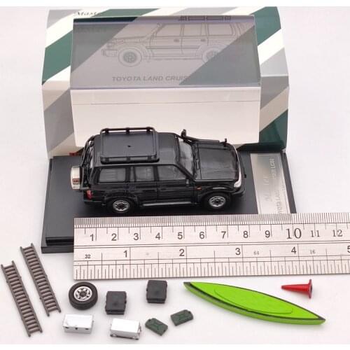 1:64 Master TO~YO LAND CRUISER LC80 Black Collection Diecast Model Car Gifts Right Cab