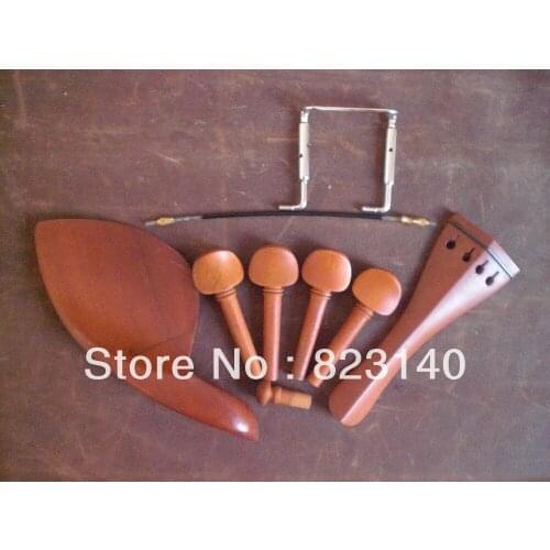 1 Set JUJUBE Violin Fitting A TYPE 4/4 with 1 PC tail guts and 1 PC SILVER Chin Rest Screw