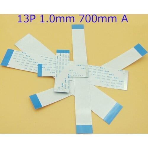 1pcs New FFC FPC flat flexible cable 13p 1.0mm pitch 13 pin Forward Length 700mm Ribbon Flex 13pin AWM 20624 80C 60V VW-1