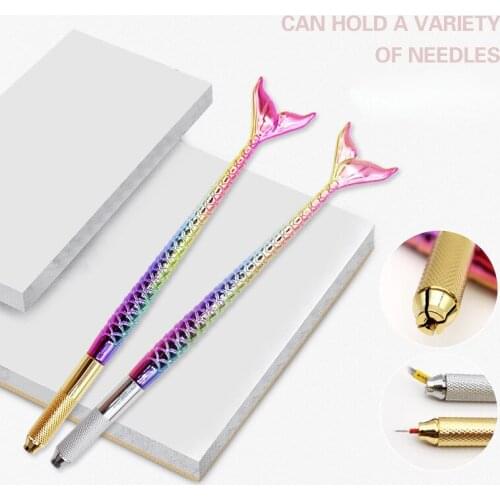 1pc Permanent Makeup Accessories Microblading Pen Professional Aluminium Alloy Light Tattoo Gun Manual Pen Tools for Eyebrow Lip