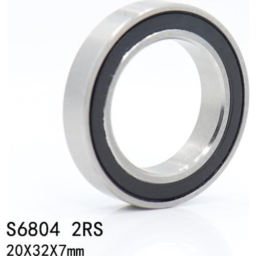 10PCS S6804RS Bearing 20*32*7 mm ABEC-3 440C Stainless Steel S 6804RS Ball Bearings 6804 Stainless Steel Ball Bearing