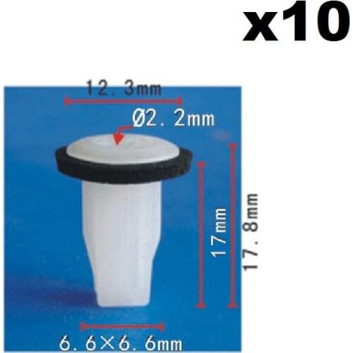 10x For Honda Nylon Fit Honda Acura Trim Panel Screw Grommet Clip / Nylon Retainer Clip / fixed nut