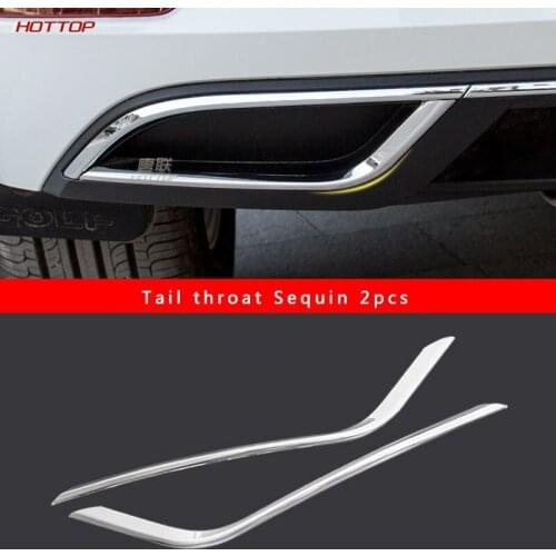 2Pcs Silver Car Rear Exhaust Muffler Cover Trim Fit For Vw Volkswagen Golf 7.5 2018 Styling Accessories