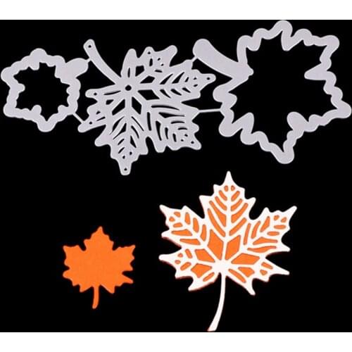 3Pcs/Set Maple leaf Metal Cutting Dies Scrapbooking For Paper Making Card DIY Decorative Craft Embossing New Dies