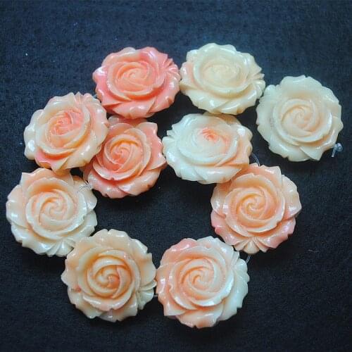 5pcs pink flower beads clay material size 30mm pink colors for women necklace diy beads accessories fashion jewelry parts