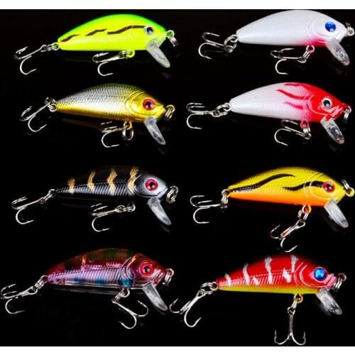 5cm/3.6g Bionic Crank Anti-Corrosion Fishing Lure Hard Bait3D Eyes Diving Depth 0.5-1.5M High Quality Plastic Fishing Bait