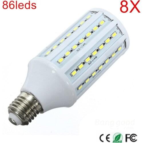 8PCS High Brighter 86led chips SMD 5730 E27 E14 AC90-260V AC110V 220V 240V LED Corn Light Bulb Warm/Cool White For Living Room