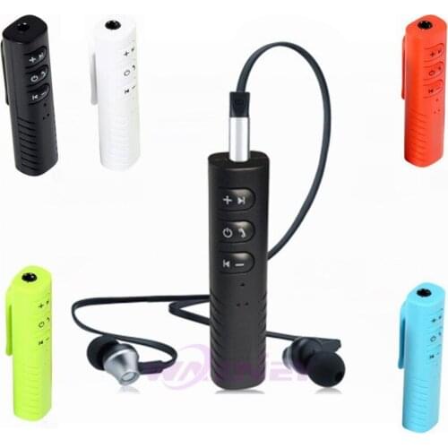 3.5mm Jack Clip-on Wireless Bluetooth Receiver Mini Bluetooth Car kit Audio Music adapter with Mic for Headphone Speaker 100set
