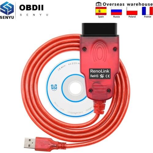 Renolink V1.87 OBD2 ECU Programmer 1.87 For Renault Airbag Reset OBD 2 OBD2 Car Diagnostic Auto Tool ECM UCH Key Programmer Tool