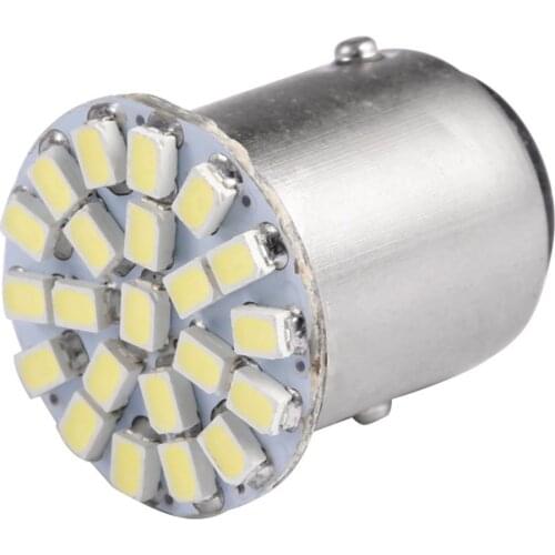 Car Brake Lights 2W 12V 6000K Rear Stop Lights Warm White Lamp Car Stop Tail Turn Brake S25 1157 22 SMD Light Bulb Hot Selling