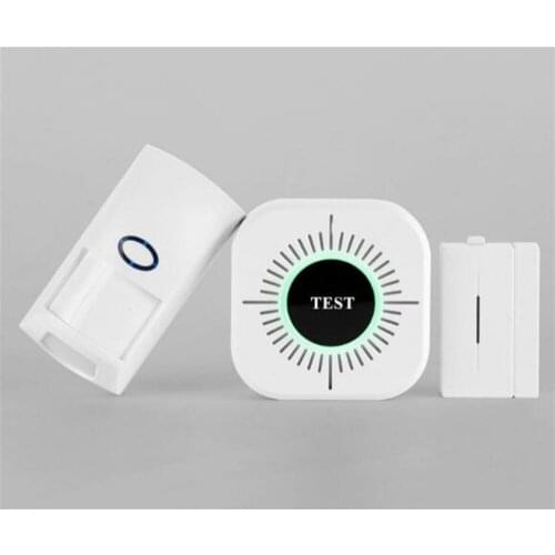 Wireless Smoke Sensor With Motion Detector and Door Alarm Sensor