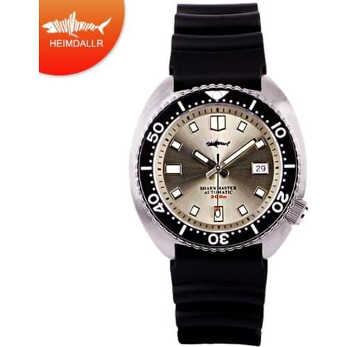 HEIMDALLR Mens 200m Diver Watch Sapphire Crystal Japan NH35A Automatic Movement Wrist Watch Waterproof Mechanical Watch