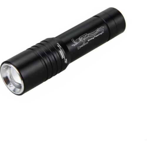 DV02 Underwater 80m 3800Lm XM-L T6 Diving Scuba LED Flashlight by 18650 Battery 3 Switch Modes Zoomable Torch Dive Flash Light