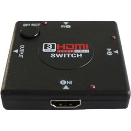 Hdmi Mini Switcher 3 Devices To 1 Tv Switch Box 3 Way Selector 1080P 3 In 1 Out Hdmi Splitter Support 3D