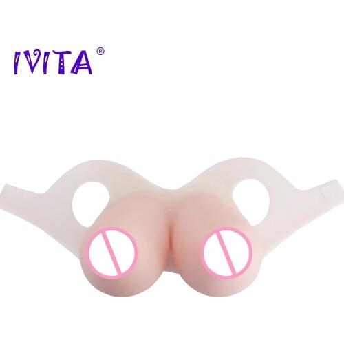IVITA 12KG Fashion Realistic Silicone Breast Forms Fake Boobs False Breast For Crossdressers Drag Queen Shemale Transgender