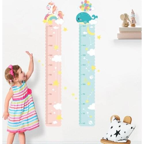 Unicorn Measure Height Gauge Baby Wall Sticker Bedroom Wall Sticker Kids Rooms Stickers Decor Wall Decals Art Growth Decoration
