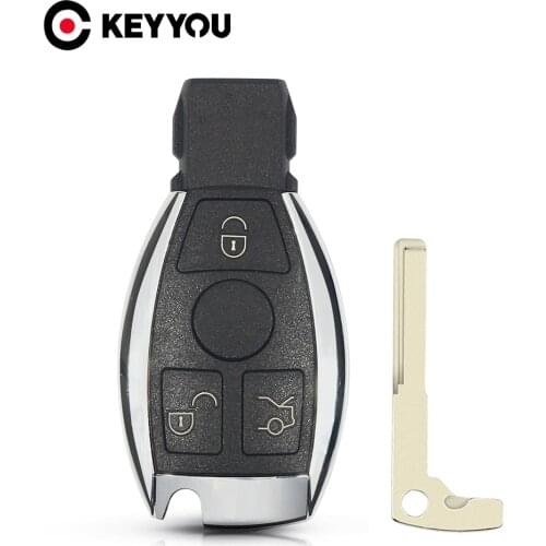 KEYYOU For Mercedes Benz Year 2000+ Supports Original NEC and BGA AMG E350 C63 AMG C300 CL SLk Class Remote Car Key Case
