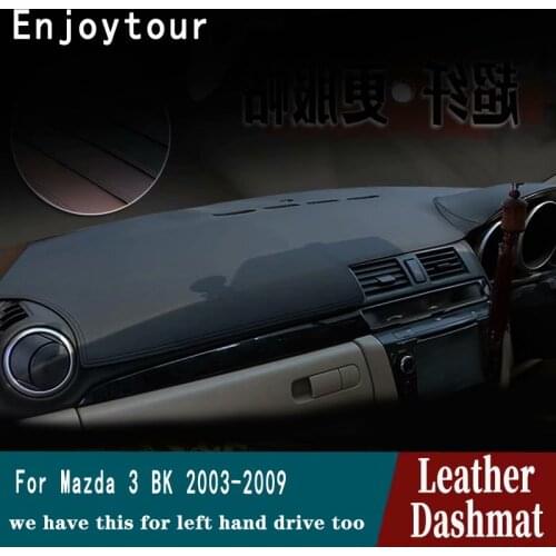 For mazda 3 BK 2003 2004 2005 2006 2007 2008 Leather Dashmat Dashboard Cover Pad Dash Mat Carpet Car Styling Accessories RHD