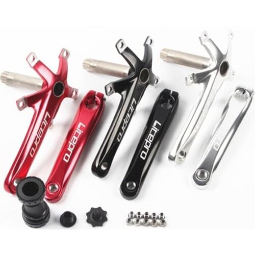 LITEPRO Aluminum Bicycle Crank 130BCD 170mm Folding Bicycle Crank With Bottom Bracket Bicycle Crankarm Accessories