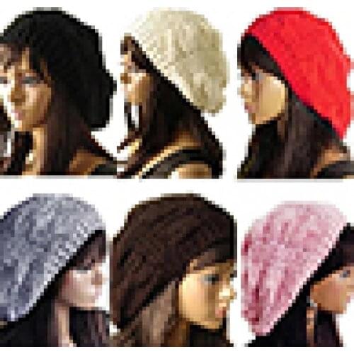 Fashion Womens Lady Beret Braided Baggy Beanie Crochet Hat Ski Knitted Cap