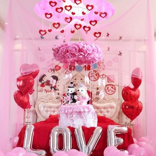 Cartoon balloon romantic wedding room decoration set