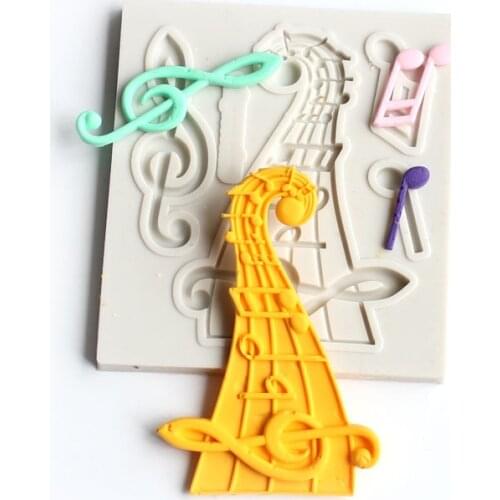 Musical Notes Mousse Chocolate Silicone Mold Candy Fondant Jelly Molds Biscuits Mould DIY Kitchen Baking Cake Decoration Tools