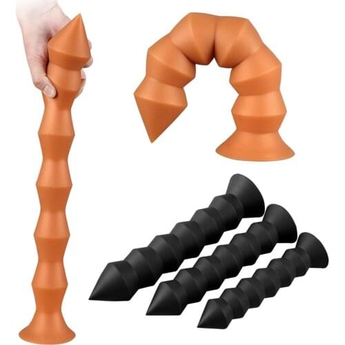 Huge Anal Plug Soft Silicone Dildo Big Butt Plug Vagina Anus Expansion Prostate Stimulate Massager SM Anal Sex Toy For Woman Men