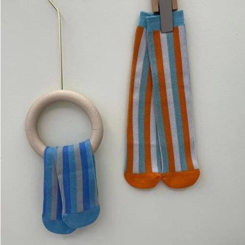 Autumn Winter Kids Baby Boy Girl Mid-calf Length Sock Infant Baby Boy Girl Stripe Childrens Socks