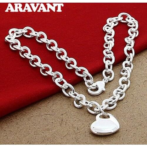 2019 New Arrival Silver Plated Fashion Jewelry Pendant Fashion Silver 925 Heart Pendants Necklace Top Quality