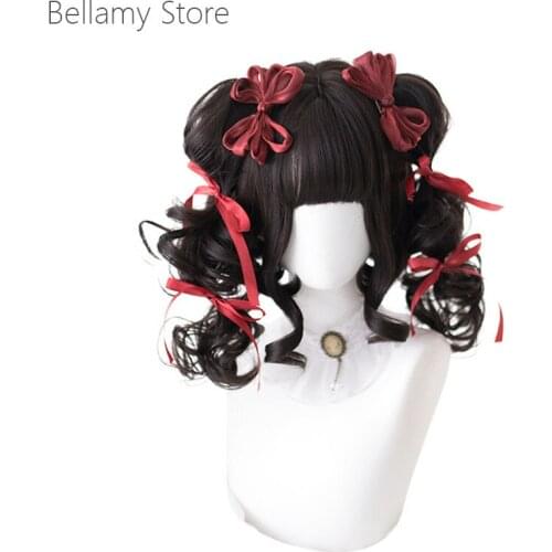 Daily Lolita Wig Japanese style Cute girl Hairwear +Wig Cap