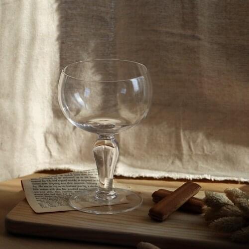 330ml Restaurant Beer Glass Goblet Crystal Transparent Cocktail Glass Wine Cup Ice Cream Yogurt Dessert Cup Bar Club Drinkware