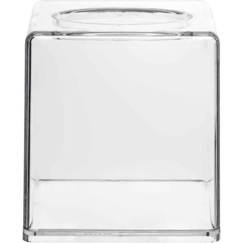 Hotel Office Clear Acrylic Napkin Tissue Box Cover Roll Paper Holder Organizer