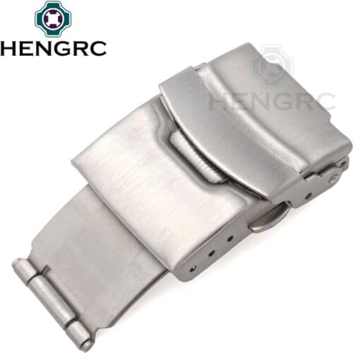 Stainless Steel Watch Buckle 18 20 22 24mm Men Watch Band Strap Silver Insurance Deployment Clasp Watchbands Accessories