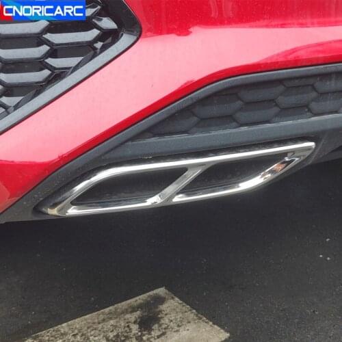 Stainless Steel Car Styling Exhaust Tail Throat Frame Decoration Cover Trim For Audi A3 2021 Muffler Pipe Exterior Accessories