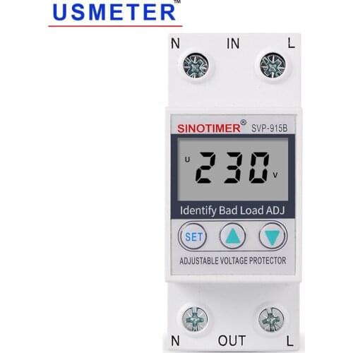 NEW Rental House Usage LCD Digital Display 230V Adjustable Voltage Surge Protector Relay with Bad Load Idenfication Protection